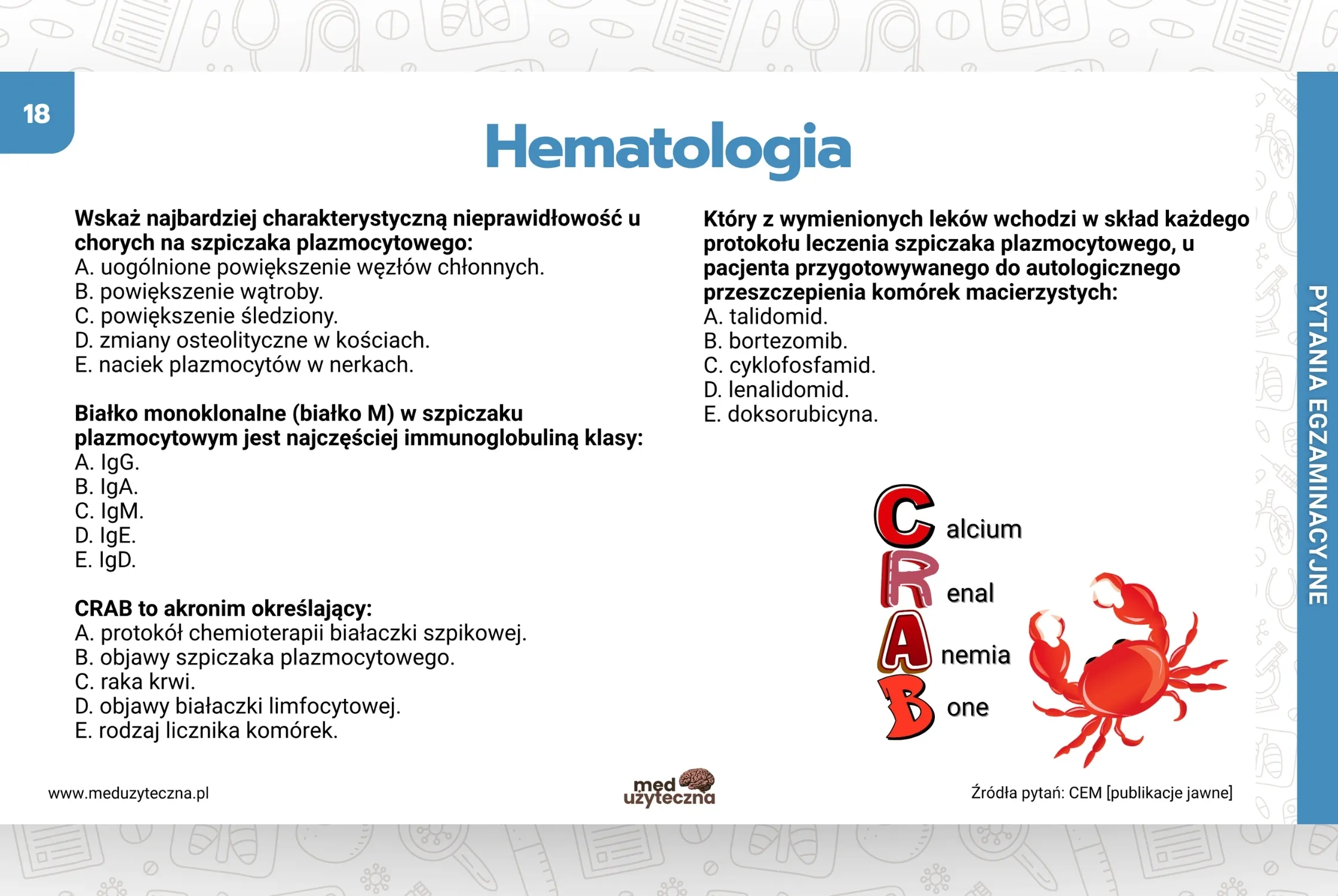 Ginekologia i Położnictwo Pytania testowe z bazy CEM na platformie kursu Ginekologia i Położnictwo