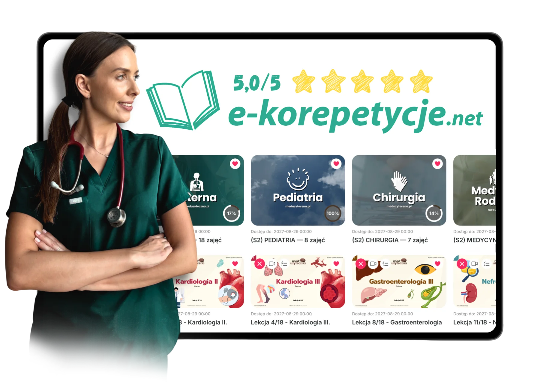 Zdany LEK! Platforma kursu do LEK Medużyteczna — ocena 5,0/5 w serwisie e-korepetycje.net